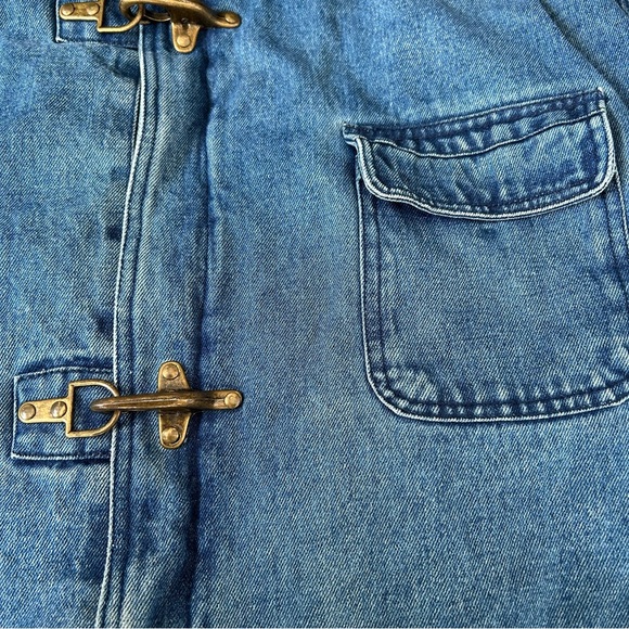 1990’s Vintage American Eagle Denim Lobster Clasp Fireman Jacket - Picture 6 of 8